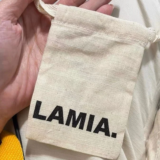 Customized Jute hemp bag Burlap Linen Small Drawstring Bag With Logo