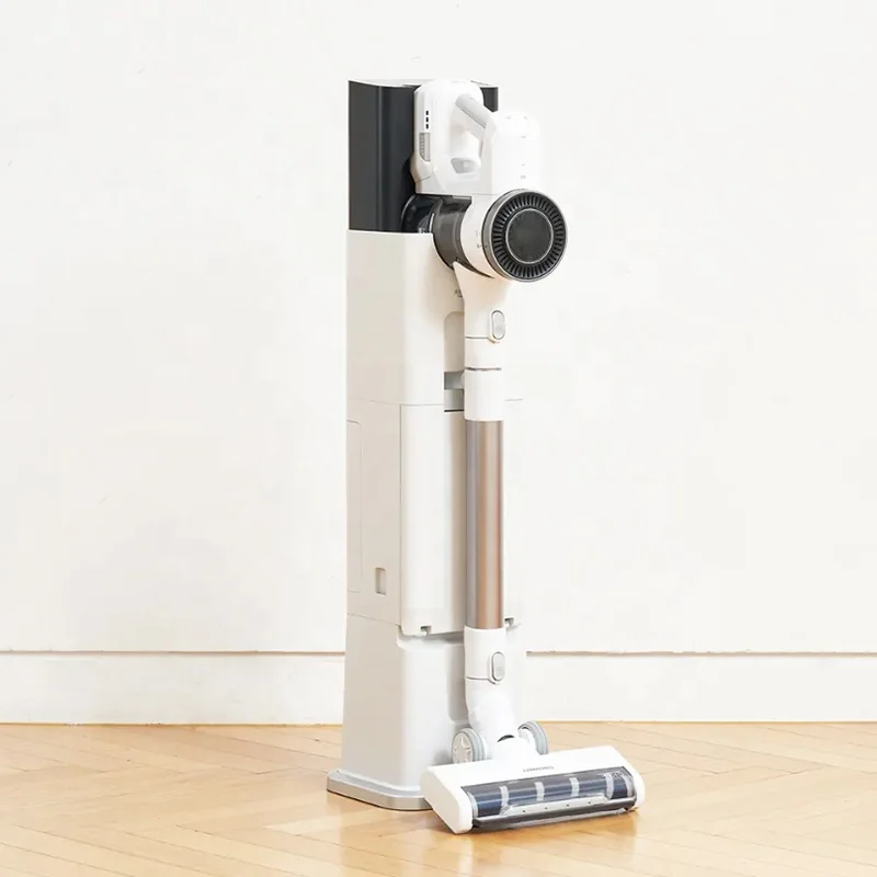 New Design Hight Suction Auto Empty Central System Station Upright Carpet Vacuum Cleaner