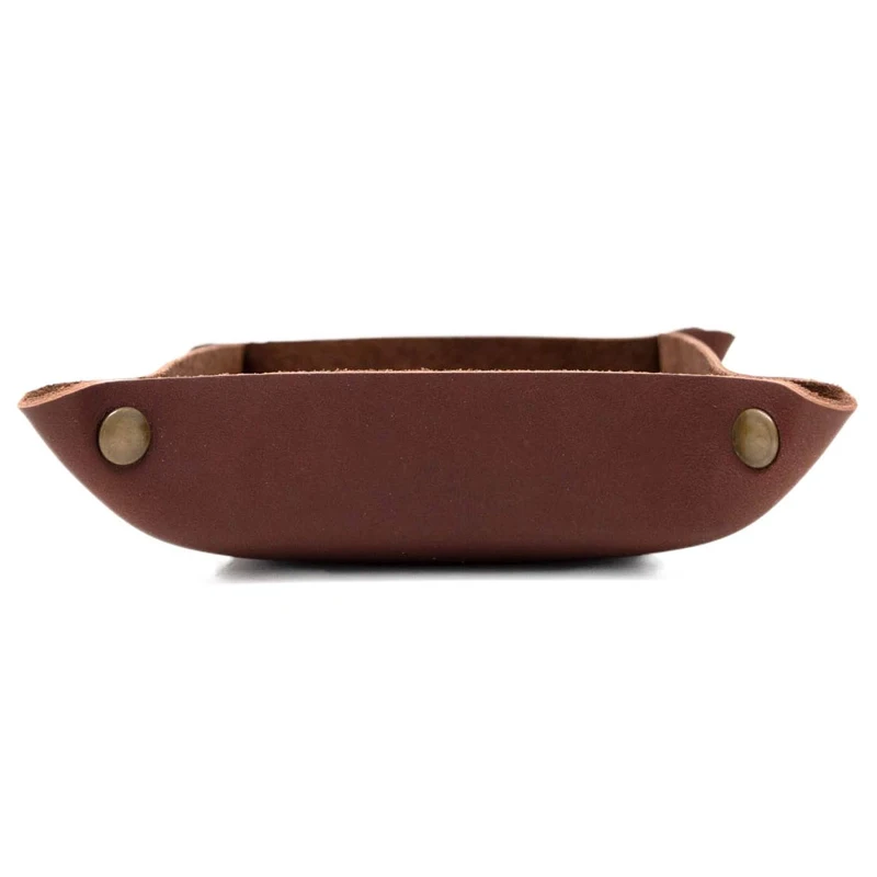 Genuine Leather Valet Tray Catchall Tray Full Grain Leather Tray Leather Desk Organizer