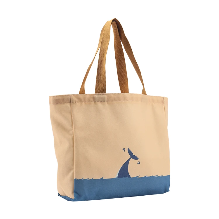 Custom Printed Extra Large Capacity Tote Bag Heavy-Weight Personalize Organic Shopping bag Zippered Cotton Canvas Bag