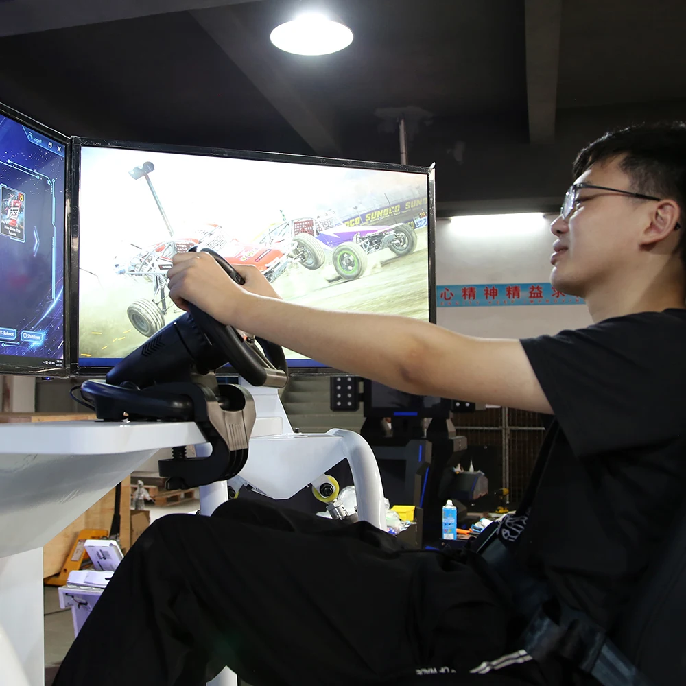 YHY Good Price 3 Screens 6 dof Racing Seat Simulator Motion Platform F1 Driving full motion racing simulator