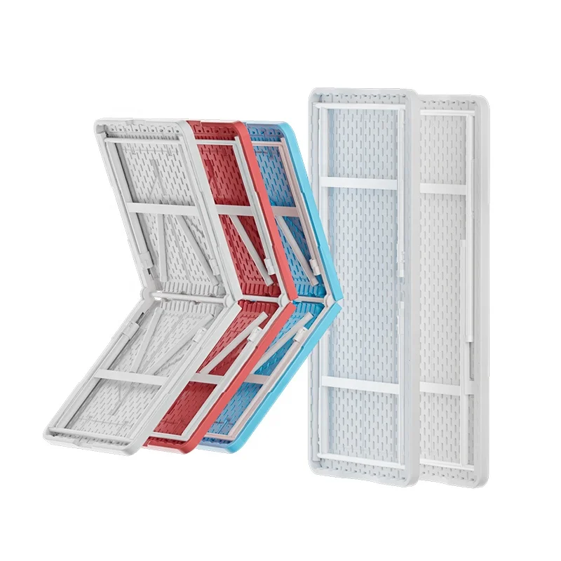 Benjia White Folding Table Plastic Outdoor Folding Plastic Picnic Table With 4 Seats