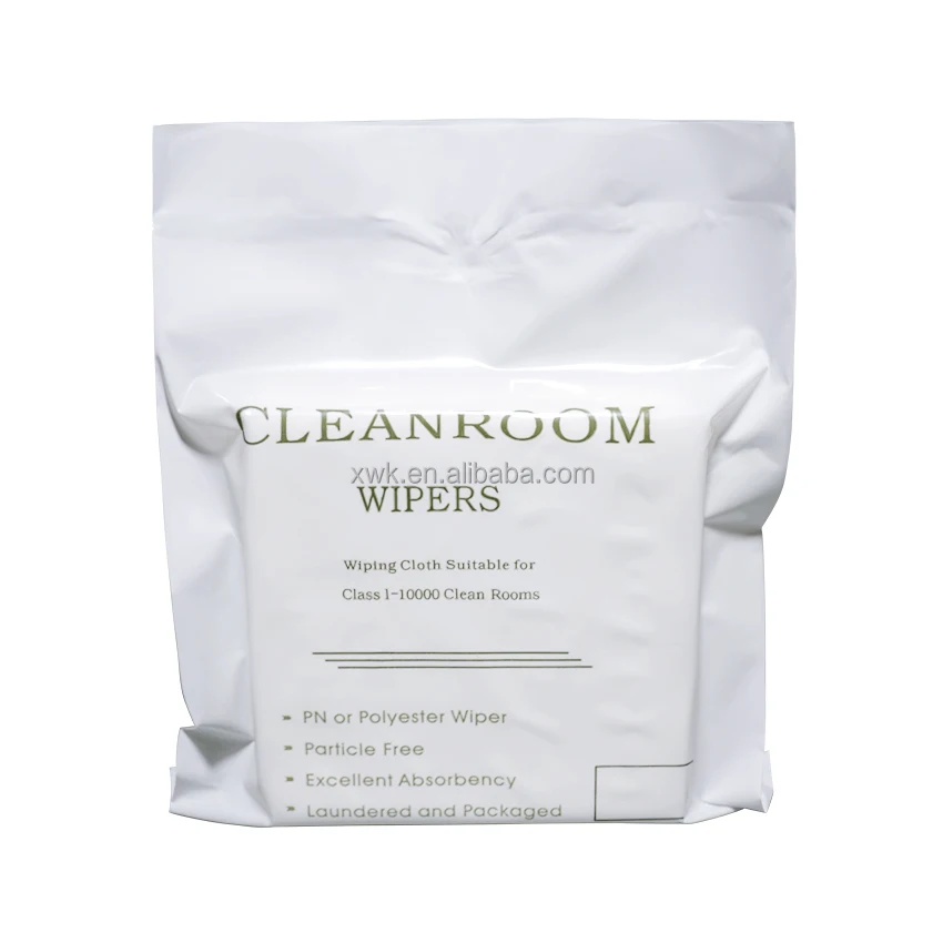 High Quality 100PCS 6inch Lint free Laser Cut Polyester Microfiber Cleanroom Wipes for automotive cleanroom laboratory Cleaning