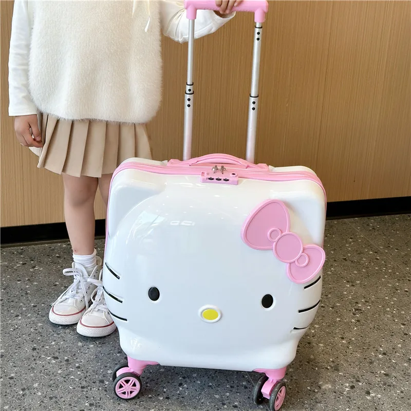 HL Cartoon 20inch Cinnamonroll Kitty Luggage Set Travel Rolling Luggage Waterproof Kuromi Melody Large Capacity Kids Suitcases