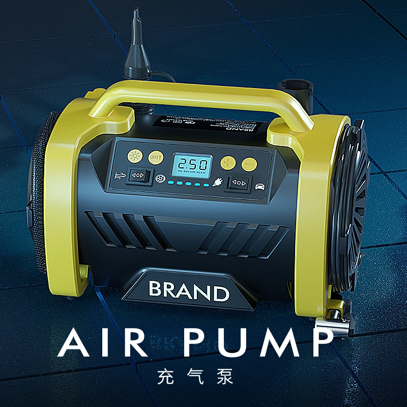 Tire Inflator Portable Air Compressor-12V DC/110V AC Car Tire Pump for Air Mattress Beds, Boats with Inflation and Deflation