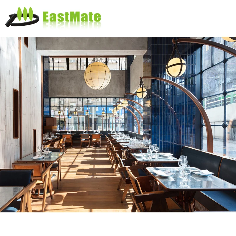 Restaurant Dining Table Chair Set / Modern High End Hotel Restaurant Furniture