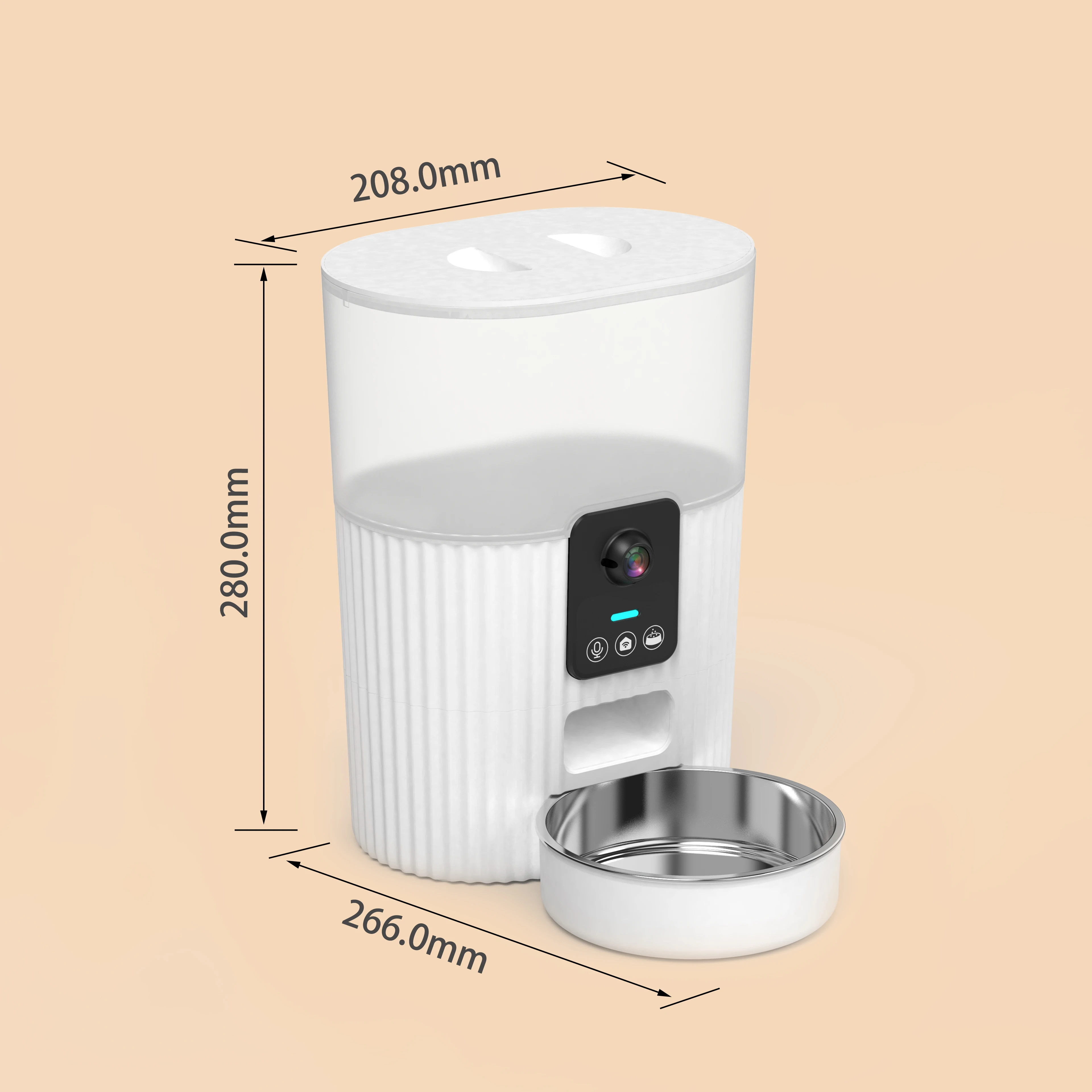 Amazon Hot sale alimentador auto para mascotas WIFI Control Camera Automatic dog cat pet Bowls feeder with Camera