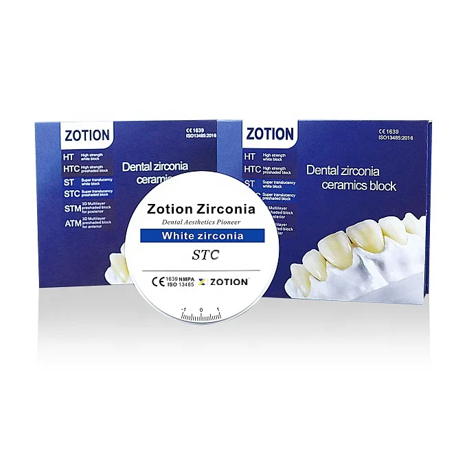 Zotion preshded 16 shade STC dental zirconia block