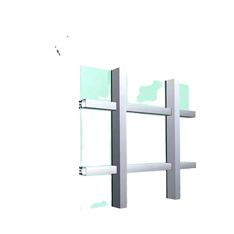 Modern style aluminium curtain wall frame profile / windows system support customizable model