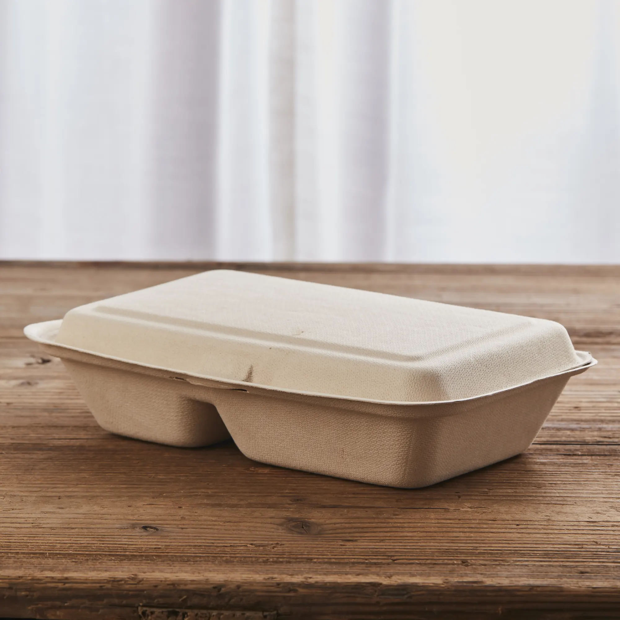 
Takeaway Food Packaging 2 Compartment Fried Chicken Container 