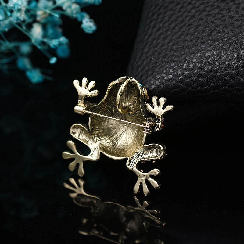 WEIMAN Jewelry Factory Brooch Wholesale Color Rhinestones Pave Fat Frog Brooch Pins Jewelry