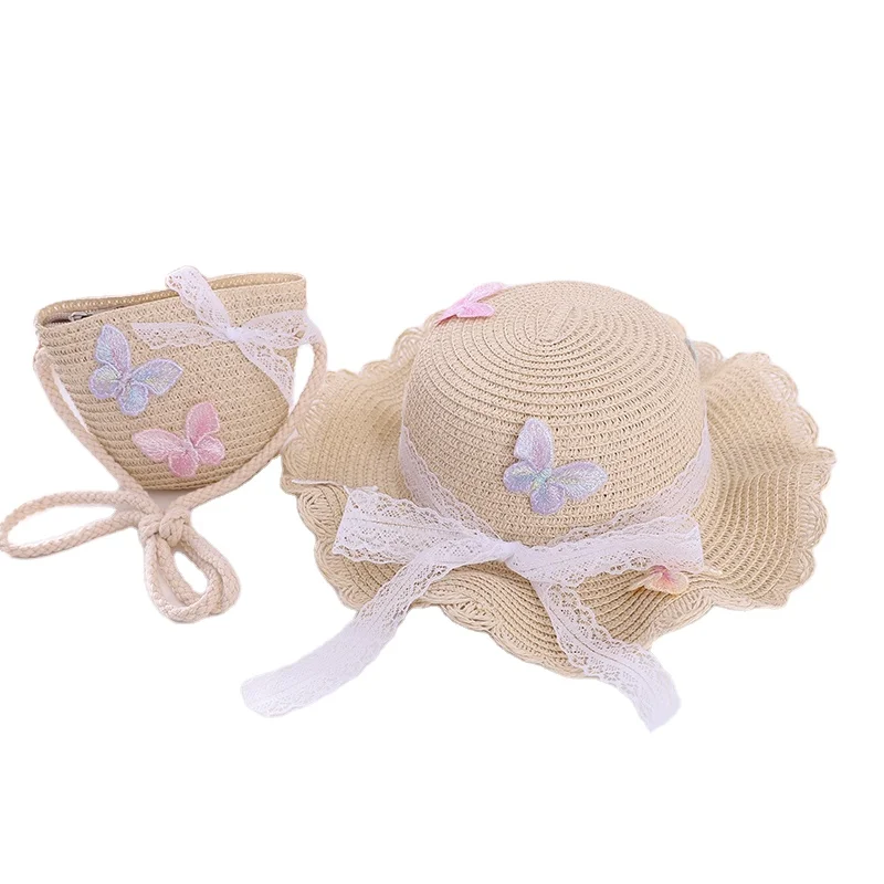 Wide Brim Bucket Visor Hat Kids Summer Outdoor Unisex Strohhut Beach Kids Straw Hats