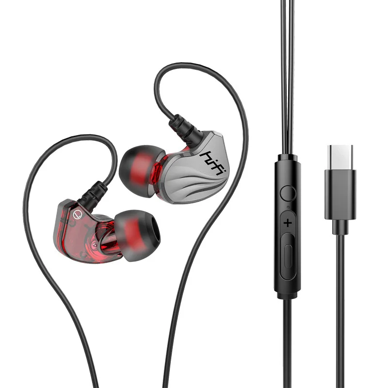 In-ear headset game bass wired headset for Apple Samsung VIVO Huawei mobile phone sports wired headset