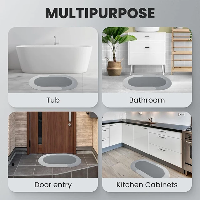 Factory sale anti slip rubber fitness equipment floor mat quick dry super absorbent diatomite mud pet feeding food mat