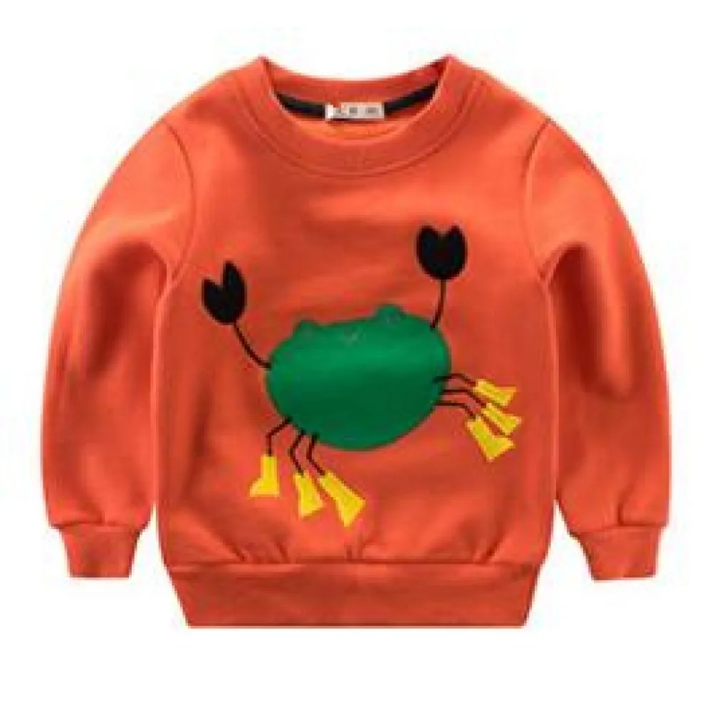 
Baby Boy Sweatshirt Children Autumn Long Sleeve Tops Boys Girls Clothes cartoon animal print toddler boy sweatshirt 
