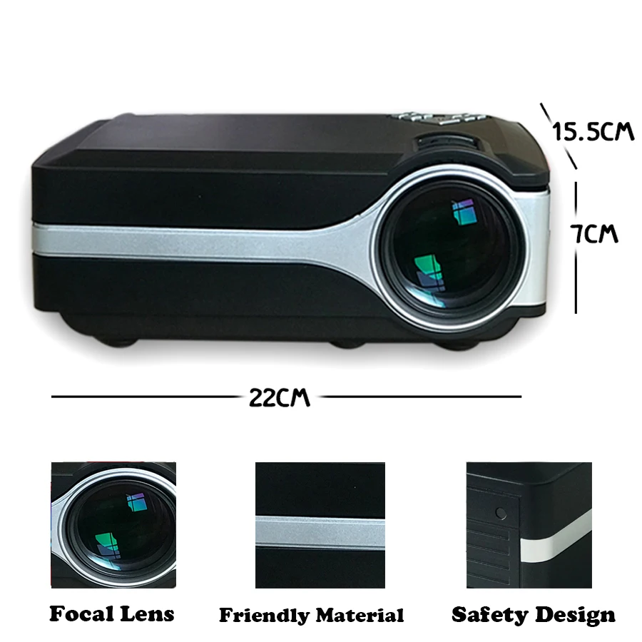 [OEM HOT 720P] Factory Directly selling New Mini Native HD 720p LCD LED Home Theater Projector Cinema Film Movie Video Projector