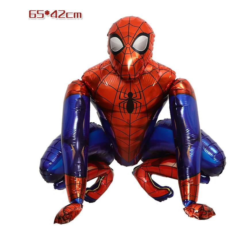 3D Mario Toy  Buzz light Superhero Spiderman American Airwalker Captain year Balloons Globos  for Kids Birthday Decor