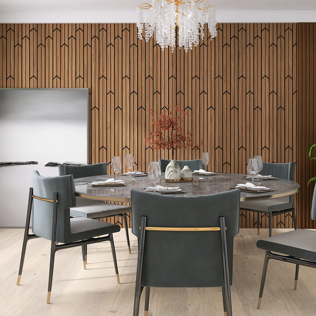 KASARO New arrival polyester wall decoration slat soundporoof acoustic construction wood wall panel