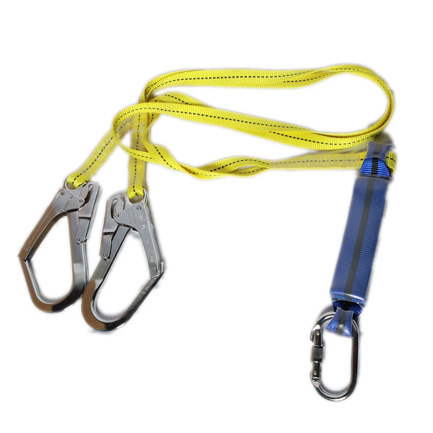 Factory Manufacture Double Hooks Climbing Harness Safety Seat Belt Webbing
