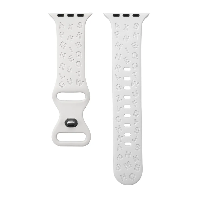 Wholesale Price Laster Carving Process Silicone Watch Band Replacement Wristband Smartwatch Strap