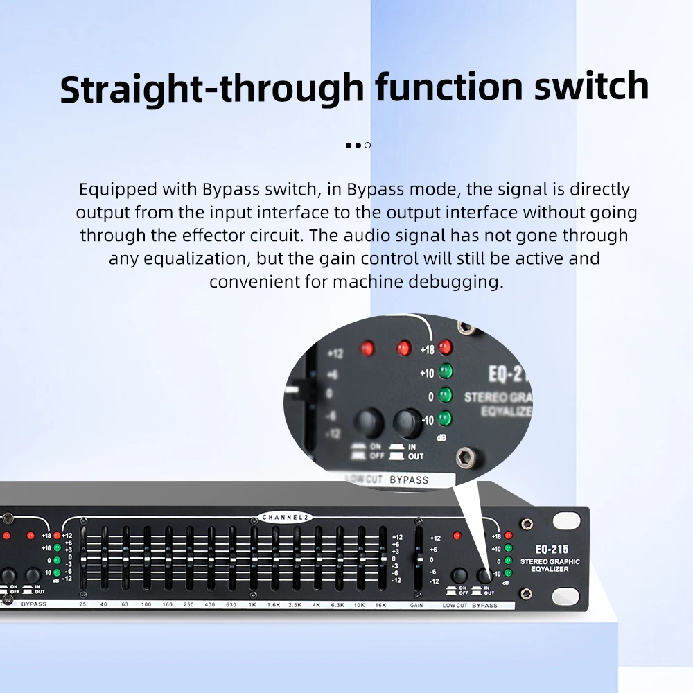 EQ215 professional audio equalizer dual 15-band power equalizer dj karaoke amplifier stage performance sound equipment