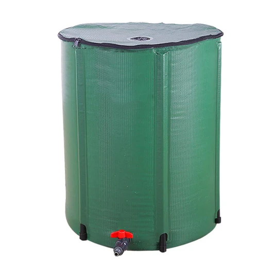 VINGLI 66 Gallon Collapsible Rain Barrel, Portable Water Storage Tank, Rainwater Collection System Downspout