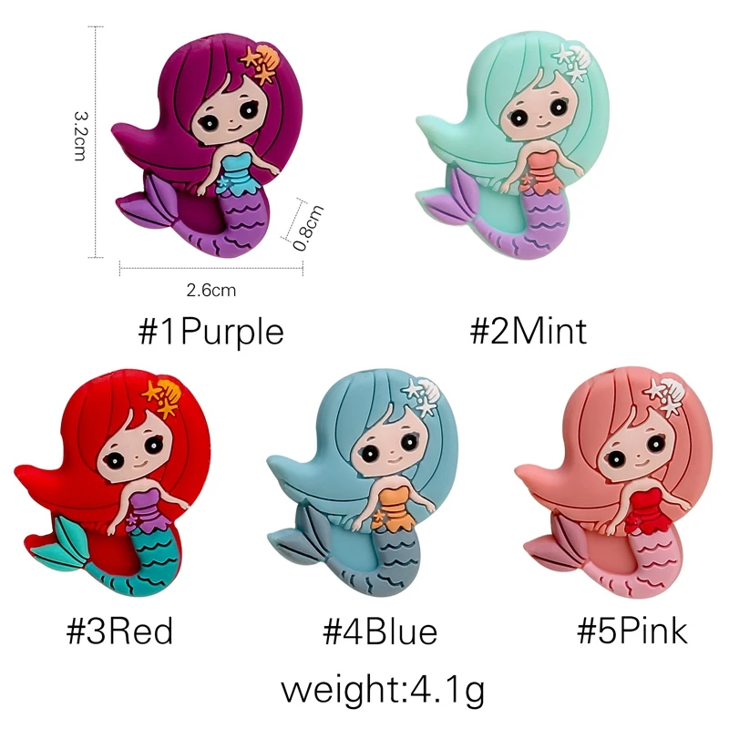 Baby Molar Beads Diy Accessories Beads Silicone Mermaid Beads Bulk Wholesale