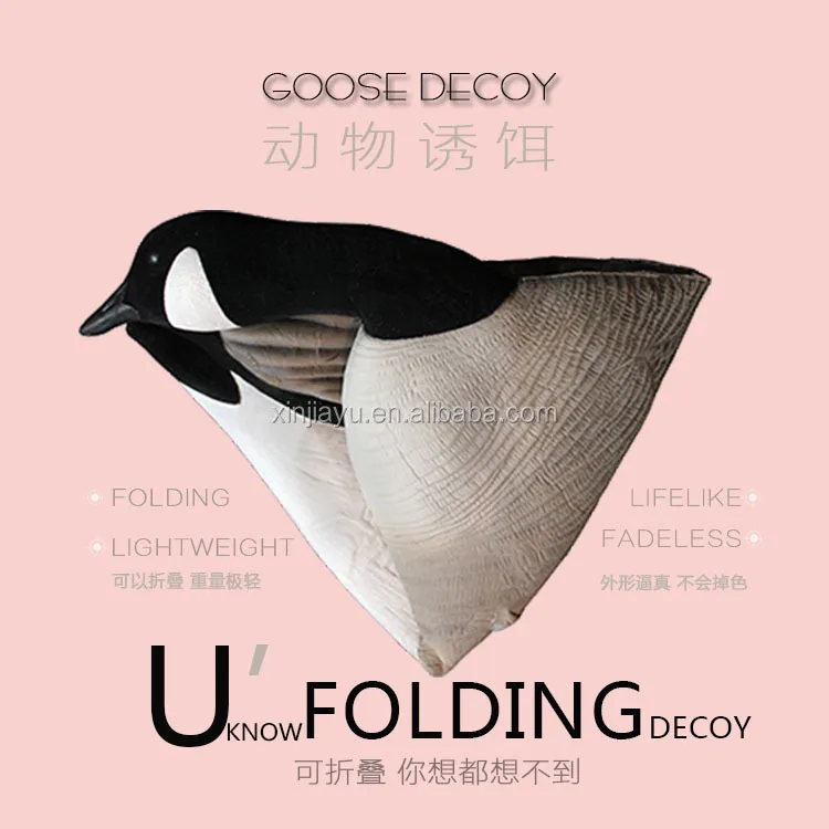 Collapsible full-body foam hunting goose decoy flocked canadai goose decoys OEM