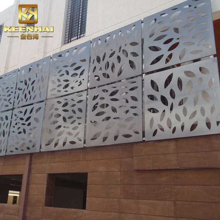 Facades Decorative Aluminum Sheet Metal Fence Metal Solid Facade Panels for Garden