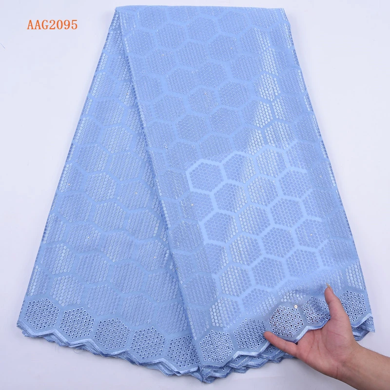 
Pure White Nigerian Lace Fabrics African Swiss Voile Lace High Quality Swiss Voile Lace In Switzerland For Women and Men 2095 