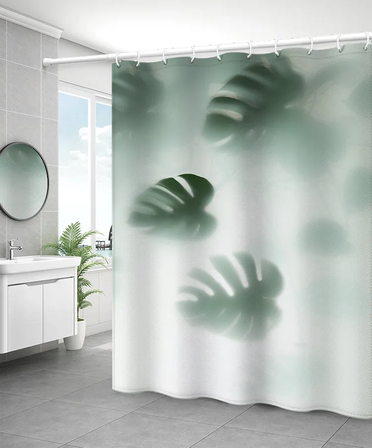 Mildew Blue Extra Long Shower Curtain Liner Clear Custom Hookless Shower Curtains