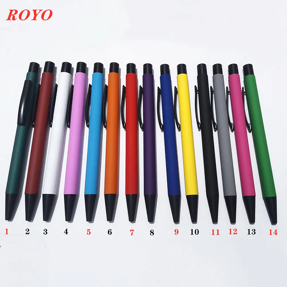 Rubber Matte Advertising Promotional Pens Wholesale Metal Ballpoint Pens With Custom Logo Ballpen Manufacturing