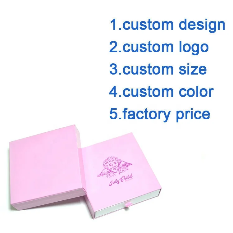Custom Logo Large Paper Luxury Watch Necklace Gift Box Packaging Boxes Sliding Drawer Box