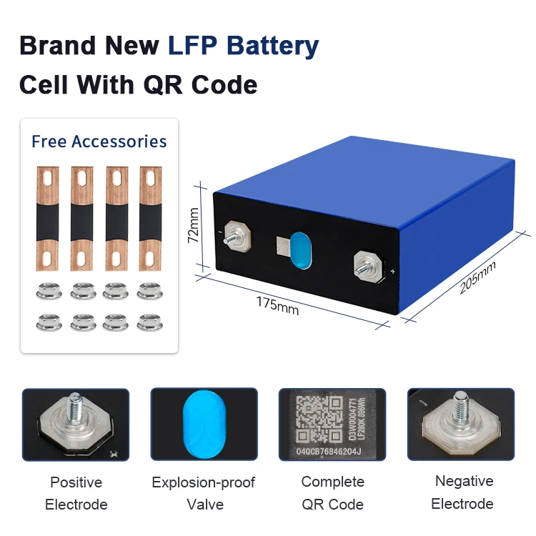 New EV 3.2V LiFePo4 Battery 280AH 304AH DIY 12V 24V 48V RV Solar Energy Storage Lithium Battery