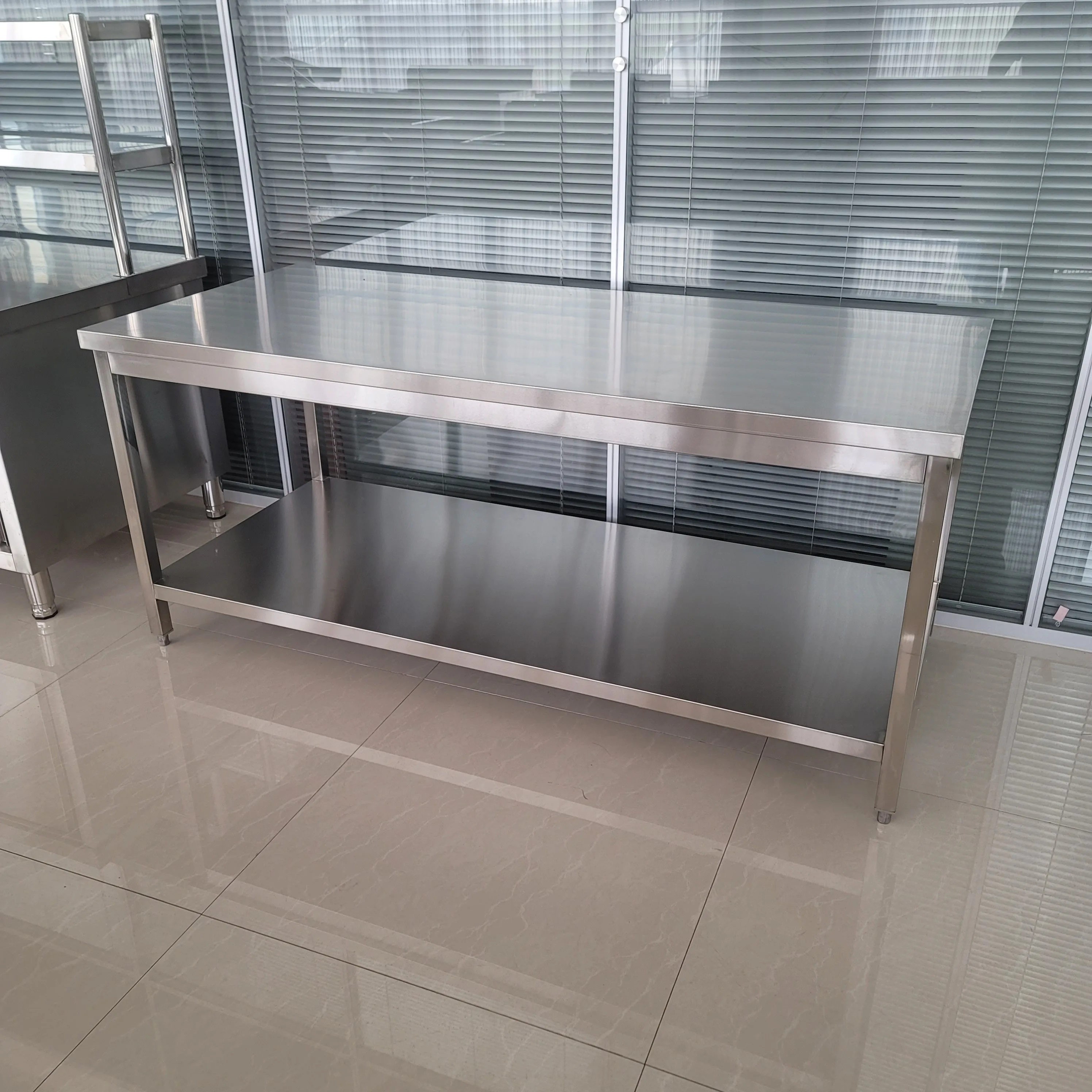 Industrial commercial restaurant equip supply knock down work table kitchen work table for fast food restaurant