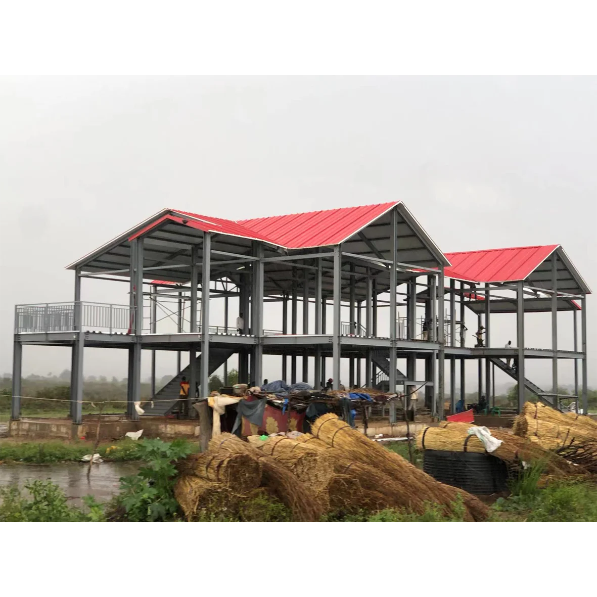 New Design Steel Structure Framed Commercial Metal Industrial Construction Building Pre Fabricated Warehouse