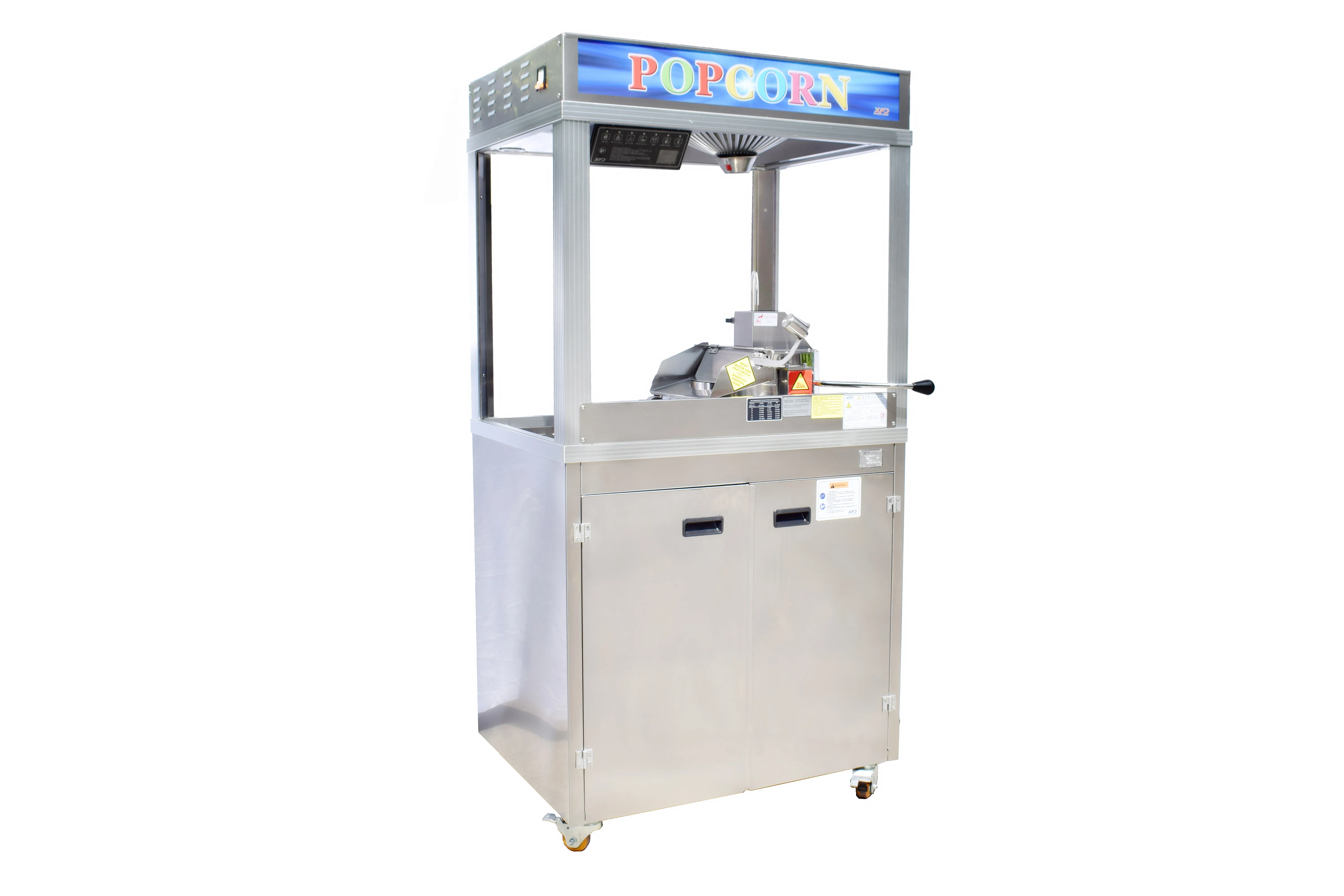 28OZ Latest Automatic Electric Caramel Sweet Flavor Commercial Popcorn Machine for Cinema Included Automatic Oil Pump