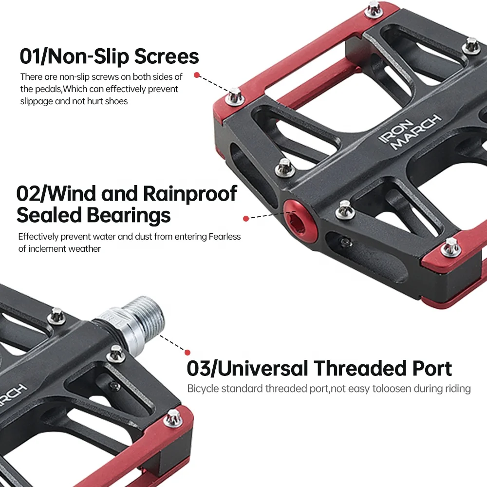 ALNC-5056 High Strength 3 Bearings Road / MTB / BMX / E-Bike Custom Pedal 2023 New CNC Bike Pedal Durable Bicycle Pedals