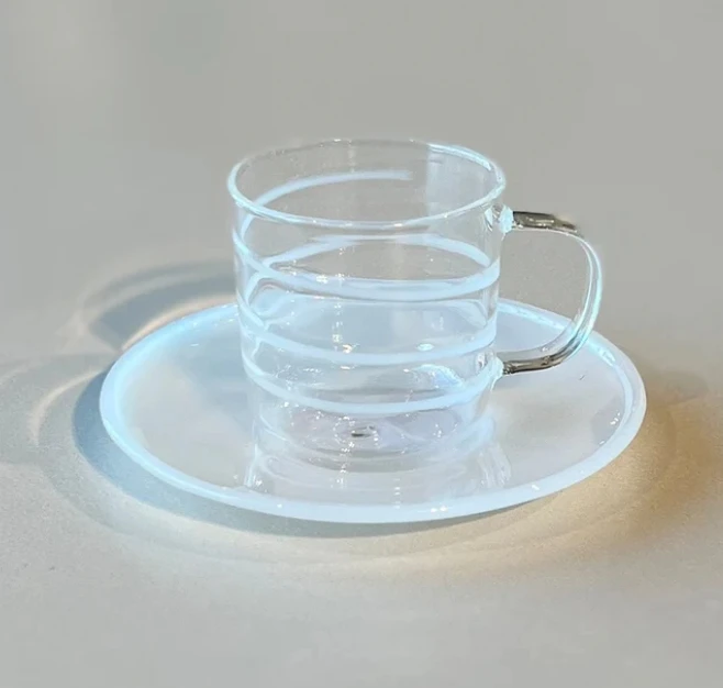 Wholesale Customized High Borosilicate Glass Turkish Coffee Tea Cup With Saucer