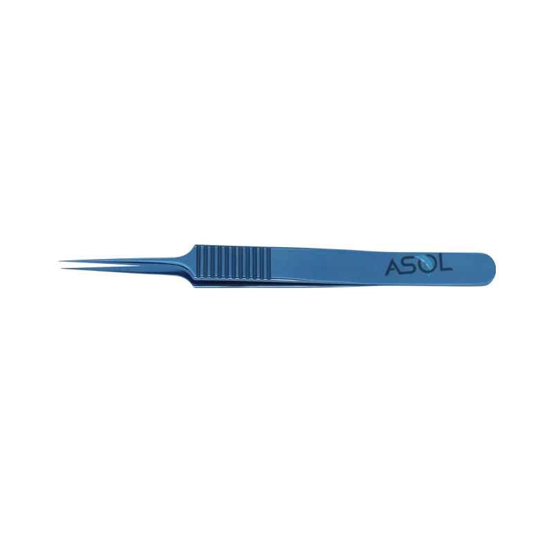 Premium straight tip optical tweezer micro surgical clip jeweler style forceps tweezers