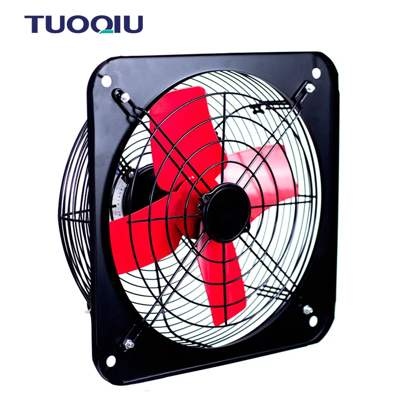Tuoqiu Commercial Kitchen Axial Ventilation Exhaust Fan Fireproof Heavy Duty High Temperature Wall Industrial Extractor Fan