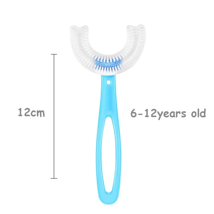 Manual Soft Portable Oral Teeth Cleaning Children kids Silicone 360 U Shape Baby Toothbrush for Toddlers Training