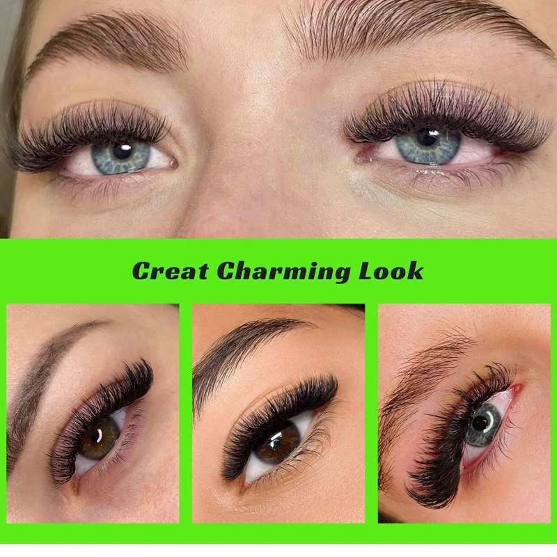 Grafting Fans Premade Eyelash Extension loose small tray 100% Korea 0.10mm 0.07mm promade volume fans loose