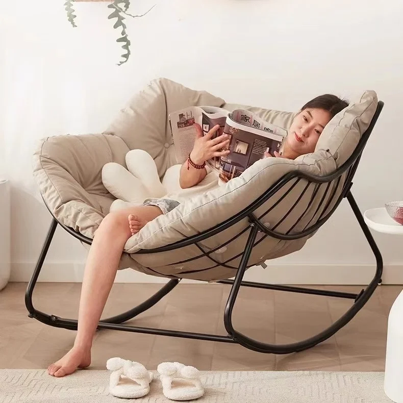 Modern Designer Patio Furniture Leisure Scandinavian Rocking Chair Camp  Modern Round Rocking Chair Lazy Chair