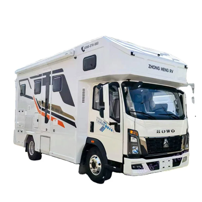 China Made Fashion and Sweet Mini HOWO Off-roadf RV Caravan Motorhome, Family sedan, Recreational vehicle For Sale