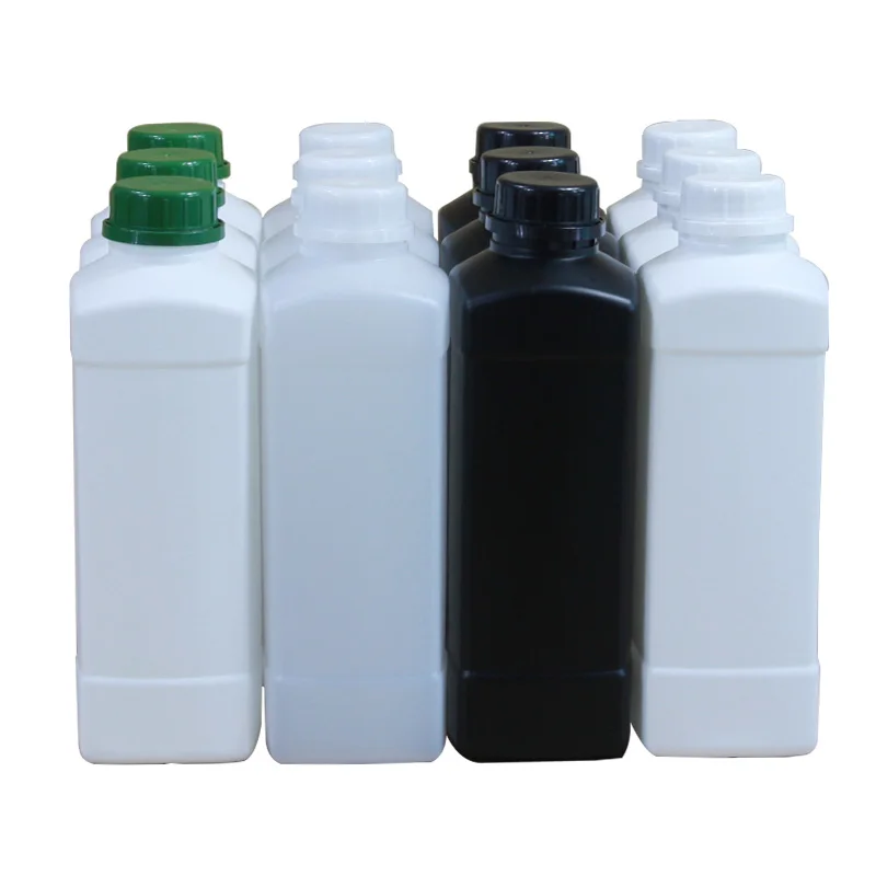 500ml 100ml Custom logo printing square plastic bottle for milk liquid packaging
