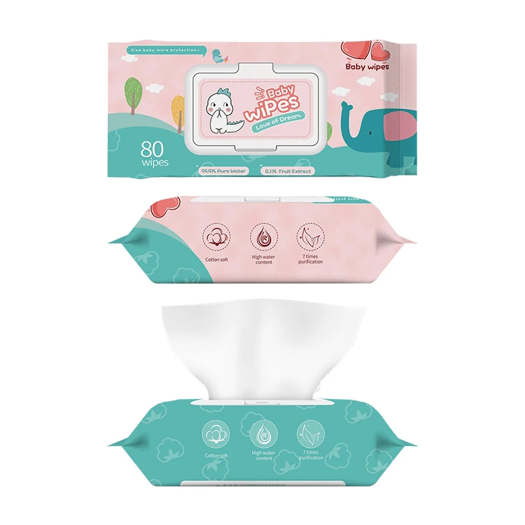 Нетканые Мягкие деликатные биоразлагаемые органические чистящие Волшебные Смываемые детские влажные