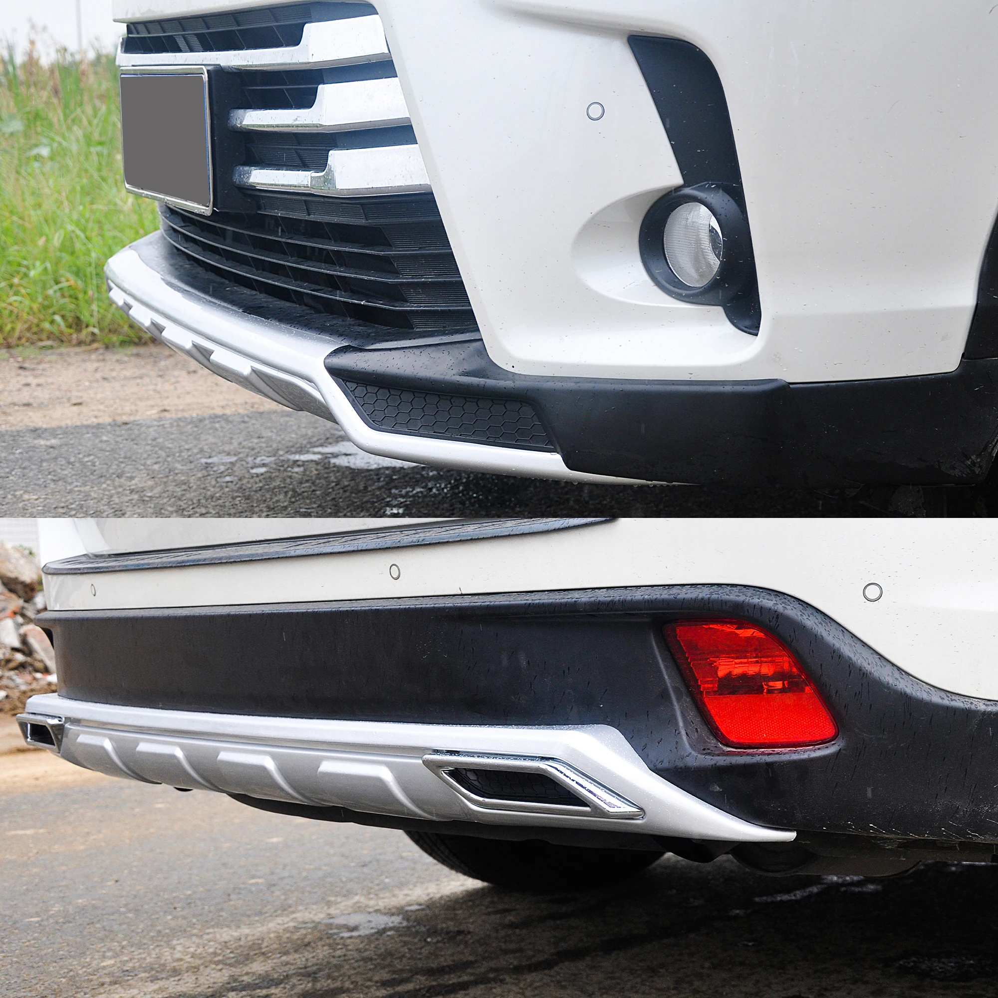 Factory Stainless steel front and rear Skid plate for Toyota Highlander kluger Bumper Plate 2018+