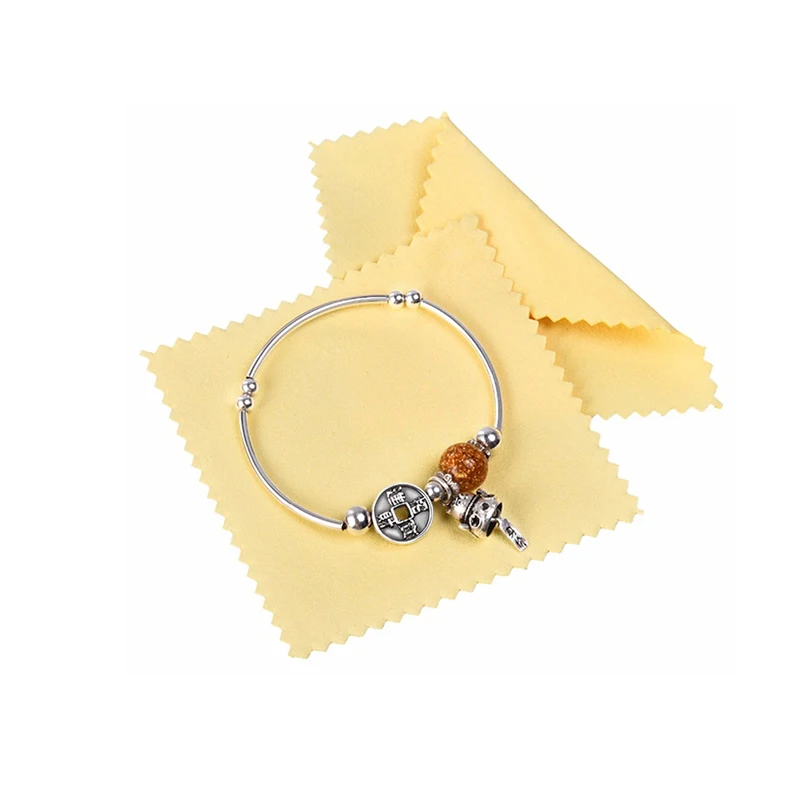17101703 Anti-tarnish Microfiber Silver Jewelry Polishing Cloth with envelope