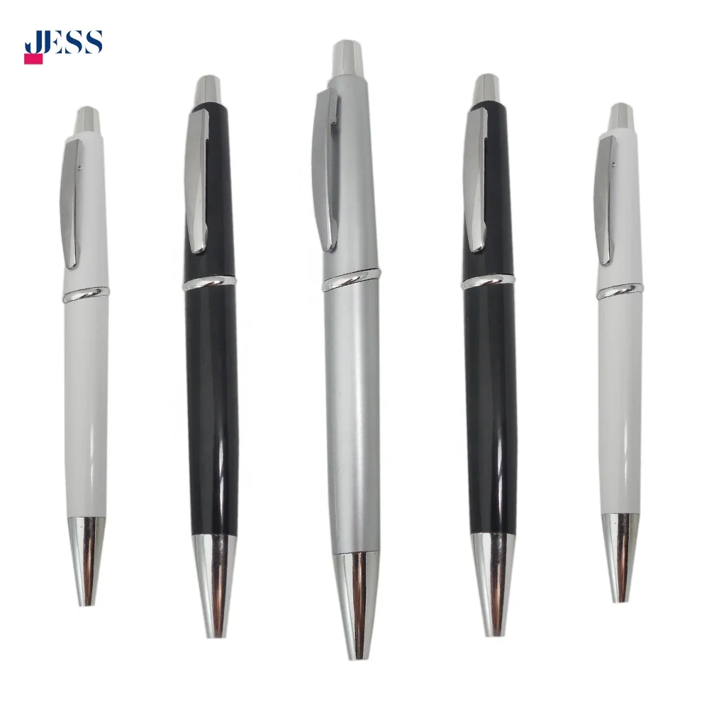 Stationery and School Suppliers Plastic Ballpoint Pen Wholesale Promotional Pens with Plated Cover